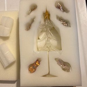 NIB woodland glass ornament tree